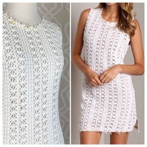 Free People Beach Thrifty Eyes White Crochet Cover up Dress